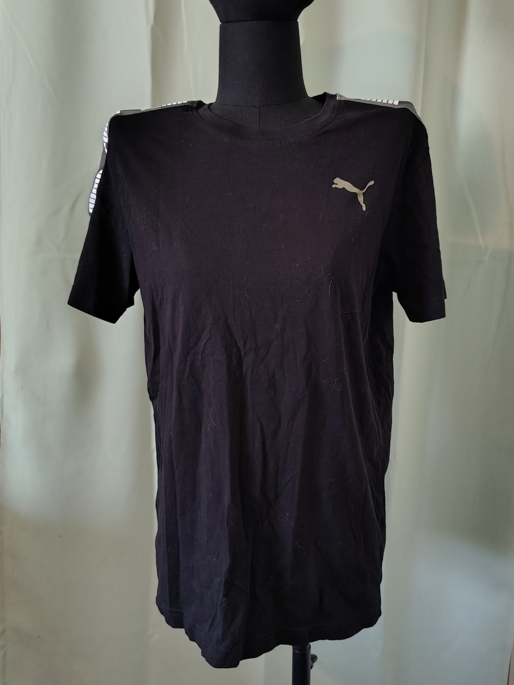 Puma Men's Black Camo Logo Crew Neck T-Shirt Tee Shirt Women Unisex Small